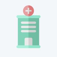 icono hospital. relacionado a médico símbolo. plano estilo. sencillo diseño editable. sencillo ilustración vector