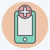 Icon Medical App. related to Medical symbol. color mate style. simple design editable. simple illustration vector