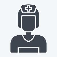 Icon Doctor. related to Medical symbol. glyph style. simple design editable. simple illustration vector