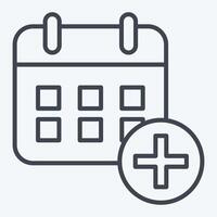 Icon Annual Checkup. related to Medical symbol. line style. simple design editable. simple illustration vector