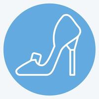 Icon High Heel. related to Fashion symbol. blue eyes style. simple design editable. simple illustration vector