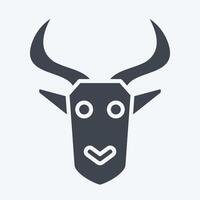 Icon Impala. related to Kenya symbol. glyph style. simple design editable. simple illustration vector