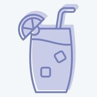 Icon Tom Collins. related to Cocktails,Drink symbol. two tone style. simple design editable. simple illustration vector