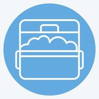 Icon Ice Bucket. related to Picnic symbol. blue eyes style. simple design editable. simple illustration vector