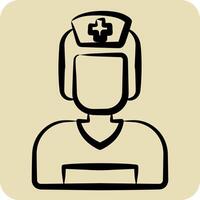 Icon Doctor. related to Medical symbol. hand drawn style. simple design editable. simple illustration vector