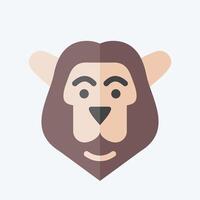 Icon Lion. related to Kenya symbol. flat style. simple design editable. simple illustration vector