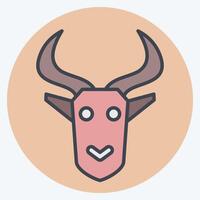 Icon Impala. related to Kenya symbol. color mate style. simple design editable. simple illustration vector