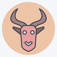 Icon Impala. related to Kenya symbol. color mate style. simple design editable. simple illustration vector