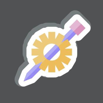 Sticker Tech Resource. related to Creative Concept symbol. simple design editable. simple illustration vector