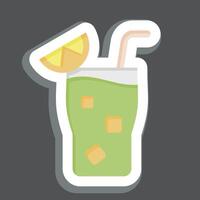 Sticker Cocktail 3. related to Cocktails,Drink symbol. simple design editable. simple illustration vector