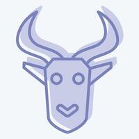 Icon Impala. related to Kenya symbol. two tone style. simple design editable. simple illustration vector