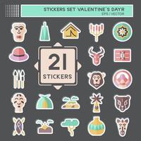 Sticker Set Kenya. related to Education symbol. simple design editable. simple illustration vector