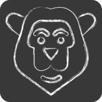 Icon Lion. related to Kenya symbol. chalk Style. simple design editable. simple illustration vector