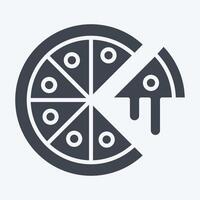 Icon Pizza. related to Fast Food symbol. glyph style. simple design editable. simple illustration vector