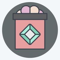 Icon Gift. related to Jewelry symbol. color mate style. simple design editable. simple illustration vector