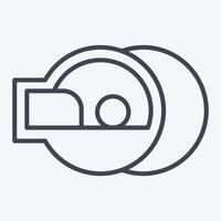 Icon Tomography. related to Medical symbol. line style. simple design editable. simple illustration vector