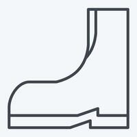 Icon High Boot. related to Fashion symbol. line style. simple design editable. simple illustration vector