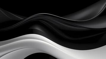 AI generated white black glossy Abstract Background photo