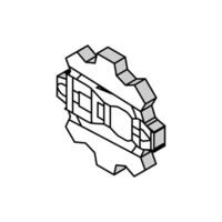 aeroespacial Ingenieria mecánico ingeniero isométrica icono vector ilustración