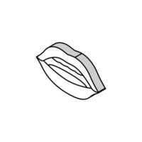u letter mouth animate isometric icon vector illustration