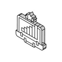 carrera aspiraciones entrevista trabajo isométrica icono vector ilustración