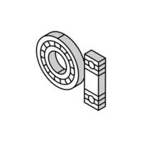 bearing design mechanical engineer isometric icon vector illustration