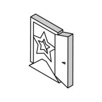 opportunity door succes challenge isometric icon vector illustration