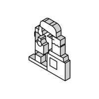 corrosion testing materials engineering isometric icon vector illustration