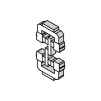 shear testing materials engineering isometric icon vector illustration