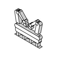 montaje línea fabricación ingeniero isométrica icono vector ilustración