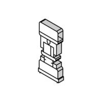 dureza pruebas materiales Ingenieria isométrica icono vector ilustración