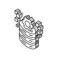 query optimization database isometric icon vector illustration