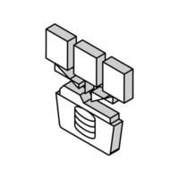 data integration database isometric icon vector illustration