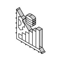 performance tuning database isometric icon vector illustration