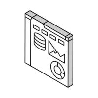 database dashboard isometric icon vector illustration