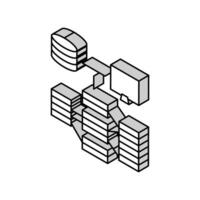 indexing data database isometric icon vector illustration