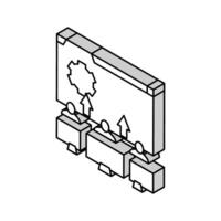 requirement gathering analyst isometric icon vector illustration