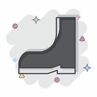 Icon High Boot. related to Fashion symbol. comic style. simple design editable. simple illustration vector