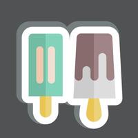 Sticker Ice Pop. related to Fast Food symbol. simple design editable. simple illustration vector