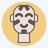 Icon Massai. related to Kenya symbol. color mate style. simple design editable. simple illustration vector