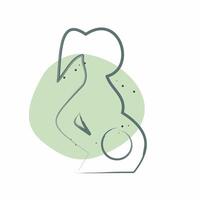 Icon Pregnant. related to Medical symbol. Color Spot Style. simple design editable. simple illustration vector