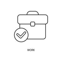 work concept line icon. Simple element illustration. work concept outline symbol design. vector