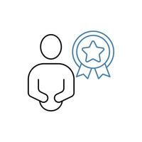 qualification concept line icon. Simple element illustration. qualification concept outline symbol design. vector