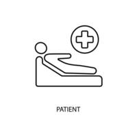 patient concept line icon. Simple element illustration. patient concept outline symbol design. vector