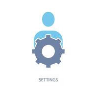 settings concept line icon. Simple element illustration. settings concept outline symbol design. vector