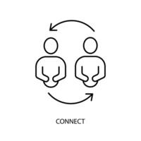 connect concept line icon. Simple element illustration. connect concept outline symbol design. vector