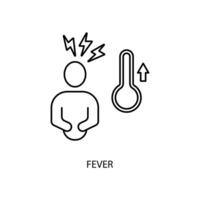 fever concept line icon. Simple element illustration. fever concept outline symbol design. vector