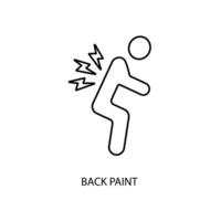 espalda dolor concepto línea icono. sencillo elemento ilustración. espalda dolor concepto contorno símbolo diseño. vector