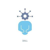 skill concept line icon. Simple element illustration. skill concept outline symbol design. vector