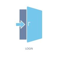 login concept line icon. Simple element illustration. login concept outline symbol design. vector